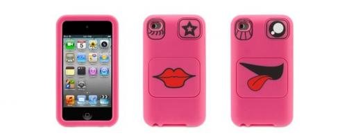 Griffin Faces Funda Rosa Silicona - Fundas para mp3/mp4 (Funda, Rosa, Apple, iPod Touch 4G, Silicona, Resistente a rayones, Resistente a Golpes)