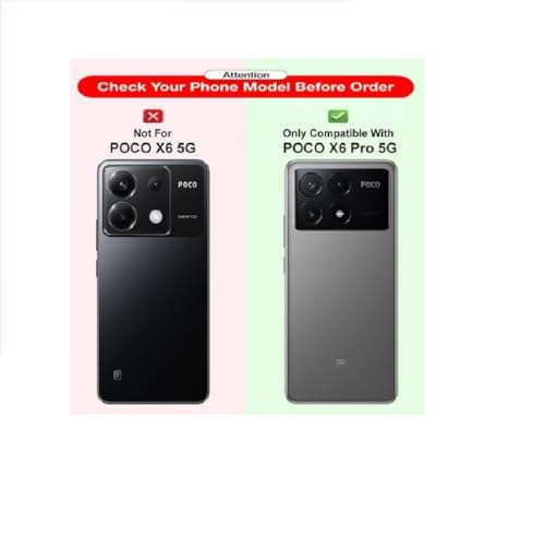 Image of COVERBLACK Soft Rubber Back Cover for Poco X6Pro 5G - Transparent