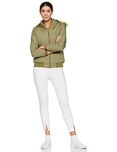 Image of Qube By Fort Collins Women's Puffer Jacket with Ribbed Hem - Trendy Lightweight Winter Wear for Casual & Street Style