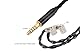 Alphatec 4,4 mm auf QDC (versenkt 2Pin) IEM-Kabel, 8-adriges OCC versilbertes HiFi-Ohrhörerkabel, ultraweiches Kopfhörerkabel, In-Ear-Monitorkabel, 1,3 m schwarz