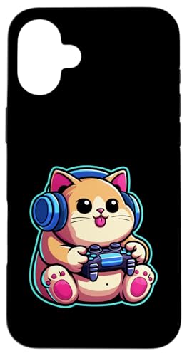 Videojuego Funny Cat Gamer Gaming Cat Carcasa para iPhone 16 Plus