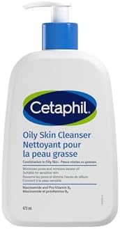 Cetaphil Oily Skin Cleanser (473ml) - Gentle Foaming Daily Facial Cleanser, Ideal Face Wash for Sensitive, Acne Prone, Combination to Oily Skin, Dermatologist Recommended