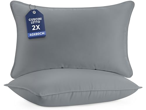 Morbido e Comodo - I cuscini in polifibra pesante di alta qualità offrono il massimo comfort in tutte le posizioni di riposo.