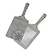 kwmobile Set 2x Targhetta Bagaglio a Mano - Etichetta Valigia Stiva - Tesserino Accessorio Viaggio Similpelle Nabuk grigio - Bussola vintage