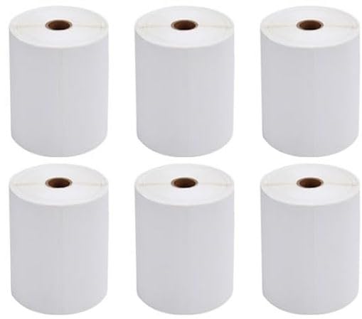Lot de 250 étiquettes d'expédition thermique directe de 10,2 x 15,2 cm, 1 rouleau, perforées, compatibles avec les imprimantes Munbyn, Rollo, Zebra, Jadens, Jiose, adhésif puissant (6)