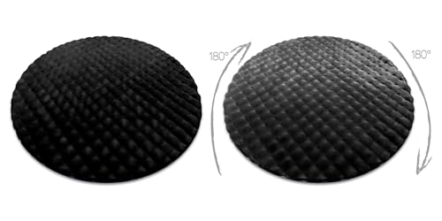 Tapis Bubble imitation fourrure de lapin 3D structuré noir
