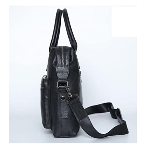 First Layer Cowhide Leather Men's Briefcase Business Large Capacity Men's Bag Cowhide Shoulder Cross Bag4