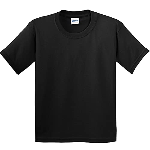 T-Shirt Doux Gildan Enfant Lot de 2 Maillot Noir XL Anti-Irritation