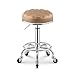 QIaoob Taburete de laminación de Cuero PU con reposapiés, Silla de Trabajo giratoria de 360 ° de Brazos para cocinar, Pub, Contador, Soporte de 200 kg