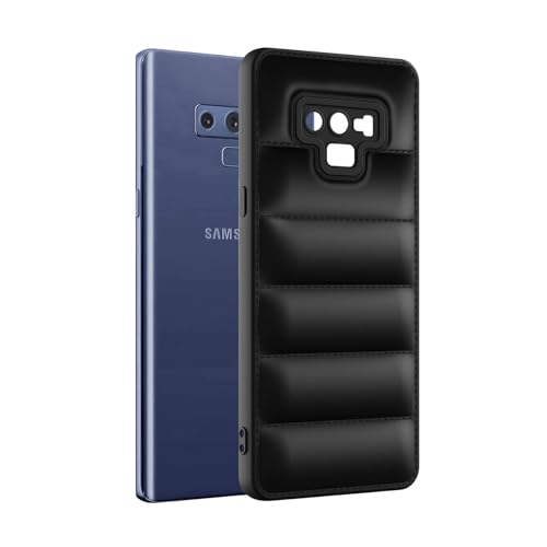 Image of Plus Puffer Case Camera Protection Soft Back Cover for Samsung Galaxy Note 9 - Black