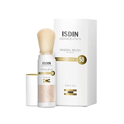 ISDIN Mineral Brush Powder, Facial Pollution and Blue Light Protection, a Complement to your Sun Care Routine, Suitable for Sensitive Skin