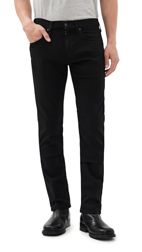 PAIGE Men's Federal Transcend Slim Straight Jeans, Black Shadow, 32