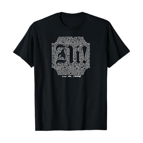 Knights Who Say Ni! of Typography Holy Grail Scene Script T-Shirt Cover