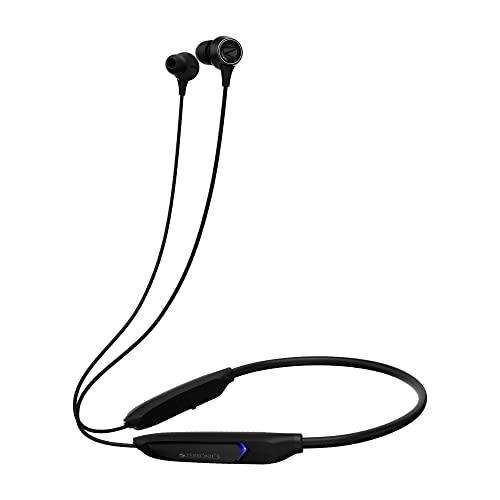 Image of ZEBRONICS Yoga N3 with 46 Hours Backup,Bluetooth V5.2 Wireless Headphones Neckband,Enc Calling,Gaming Mode (Upto 50Ms),Voice Assistant,Dual Pairing,Splash Proof&Type C (Black),in Ear