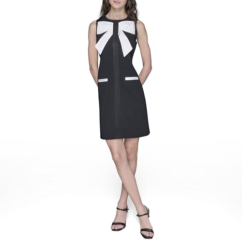 KARL LAGERFELD Women's Sleeveless Bow Detail Mini Dress2