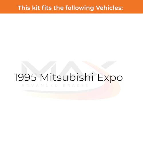 Image of Max Advanced Brakes Front & Rear Brake Kit Compatible With 1995 Mitsubishi Expo Replacement Premium OE Disc Brake Rotors and Ceramic Brake Pads