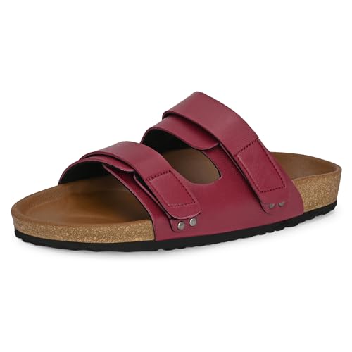 Image of Centrino Women's Berkin-Style Slip-On Sandals | Open Toe Design | Soft PU Footbed | Lightweight & Comfortable | Arch Support | On-Grip Sole | Casual Outdoor Wear (9222)