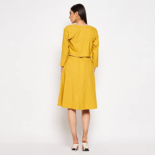 Image of CAMEY Women Striped Cotton Dress