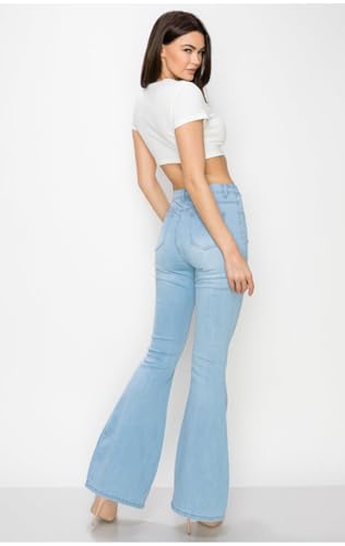 High Waist Western Five Button Flare Jeans2