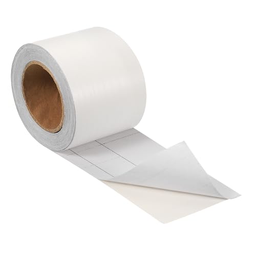 Image of uxcell Wood Grain Tape, 2 inch x33 Ft Self Adhesive Wood Grain Repair Patch for Baseboards, Doors, Floor Repair, Furniture Home Decor Creamy White