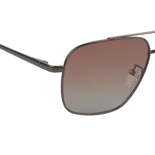 Image of Fueel Polarized Square Sunglasses for Men & Women | UV Protected Retro Half Frame Sunglasses | Lightweight Stylish Black Frame