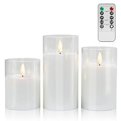 Glass Candle - White