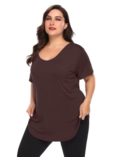 Image of BELAROI Women Plus Size Tops V-Neck Tunics Shirts