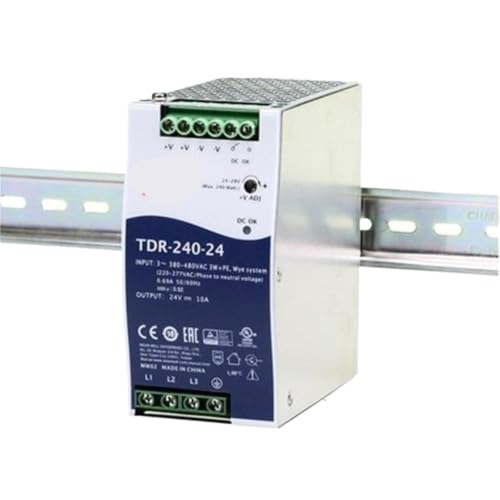 Alimentation à découpage TDR-240-24 triphasée pour rail DIN 24V 10A - 2