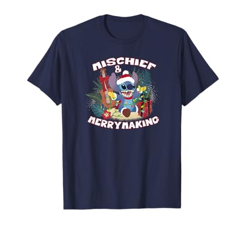 T-shirt Noël Stitch Disney pour éviter les pulls trop chauds au réveillon