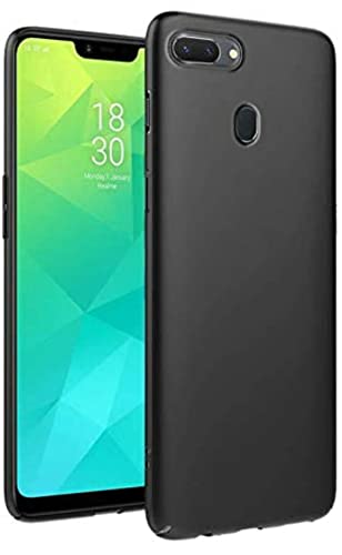 Image of Mobile Back Cover Case for Oppo Realme 2 (Silicone Case|CameraProtection|Black SC1510)