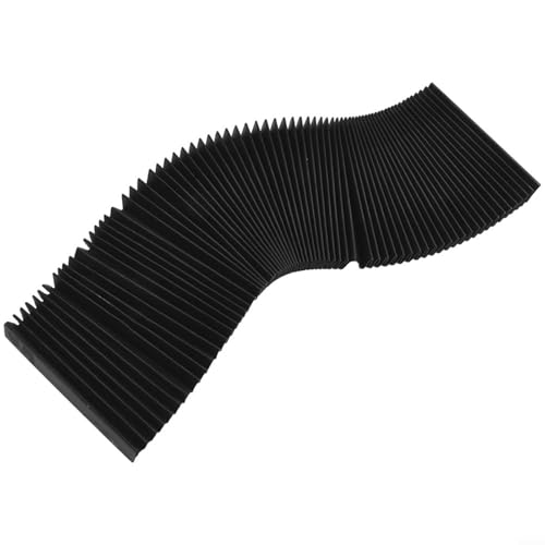 Helilyco Para negro para máquina herramienta CNC, protector de órgano, cubierta de fuelle de acordeón flexible, riel de la máquina de fresado para protección, aceite y polvo de 175 mm