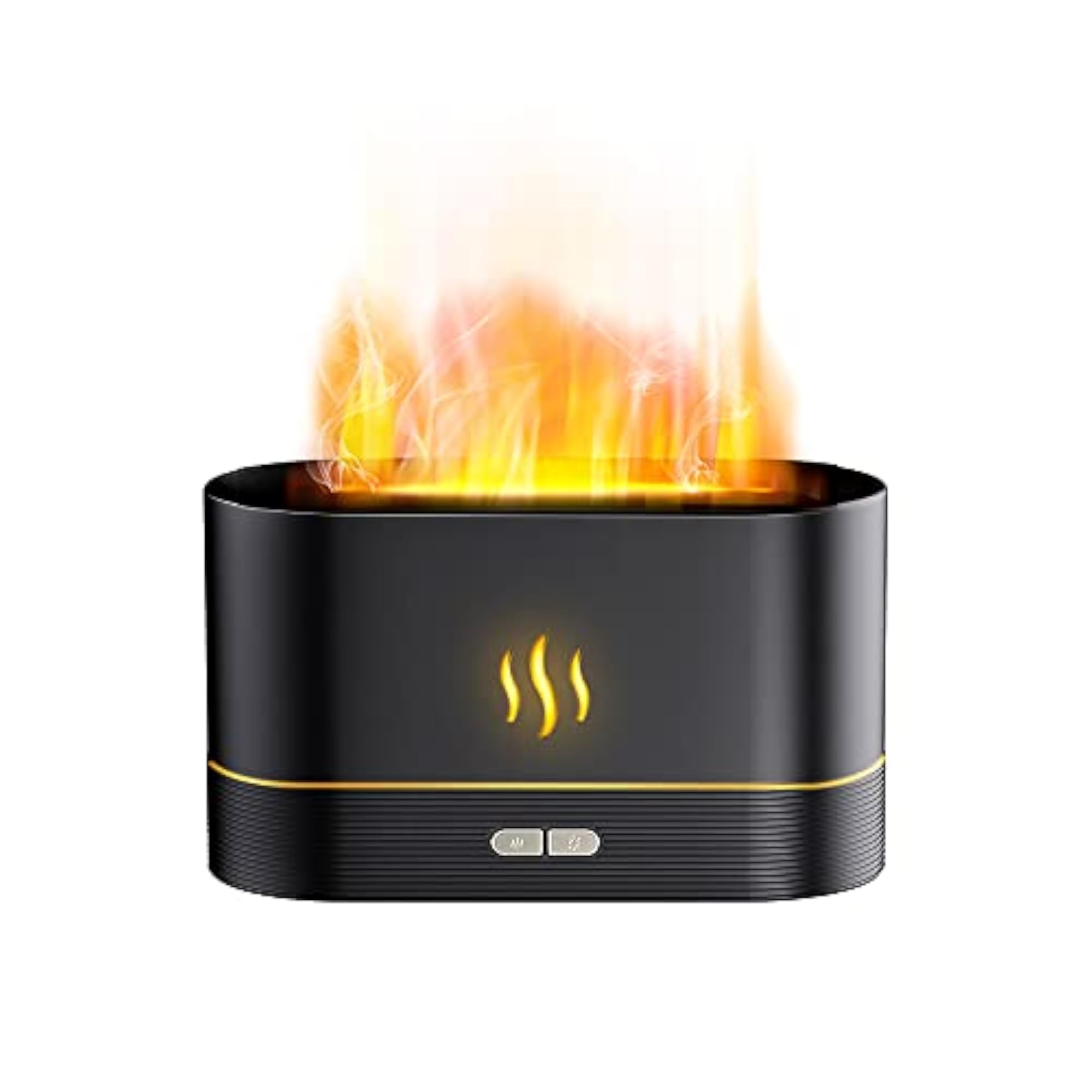 Aroma Diffuser with Flame Light Mist Humidifier, Black
