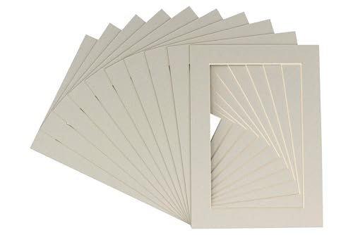 16x20 Mat for 11x14 Photo - Precut Grey Picture Matboard for Frames 16 x 20 Inches - Bevel Cut Matte to Display Art 11 x 14 Inches - Acid Free Pack of 25 MATS with Backing Boards & Clear Bags