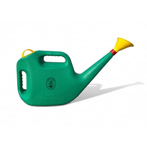 Image of Urban Upvan Plastic Watering Can 5L | Ergonomic Handle for Comfortable Grip | Fade Resistant, Lightweight & Easy to Use | Durable | Includes Sprinkler Spout | Green