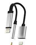 【Función 2 en 1】Este adaptador lightning ofrece un puerto de auriculares de 3.5mm (no admite llamadas) y un puerto de carga lightning (solo para cargar), permitiendo escuchar música y cargar el dispositivo al mismo tiempo.(Tenga en cuenta: el puerto de auriculares de 3,5 mm no admite la función de llamada).