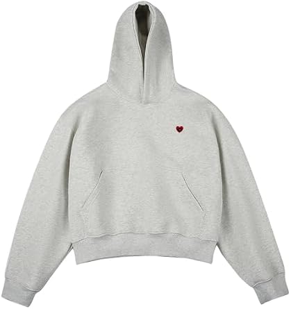 Aelfric Eden Solid Boxy Hoodie Women's Oversize Hoodie Men's Basic Unisex Sweatshirt with Hood Long Sleeve Top