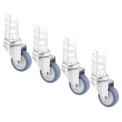 Wagner Design - Ruedas giratorias para la GreenBOX Light - Juego de 4 Piezas - Acero galvanizado, ángulo atornillado, Banda de Rodadura Suave, diámetro Ø 50 mm, Carga máx. 50 kg/Rueda - 0231500