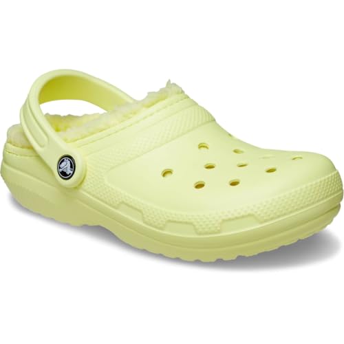 Image of Crocs Unisex Men's and Women's Classic Lined Clog | Fuzzy Slippers, Sulphur, 2 Men /4 Women