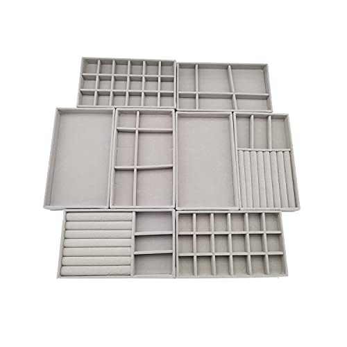 Lot de 8 plateaux à bijoux empilables Cover