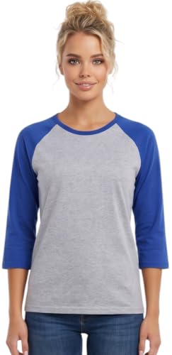Image of ToBeInStyle Women's Classic Two Color Cotton Baseball T-Shirts