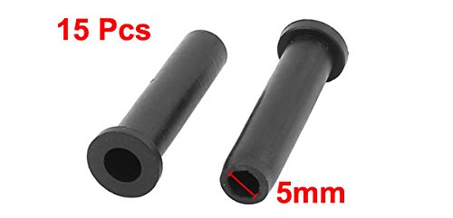 Sourcingmap 15 Pcs Rubber Strain Relief Cord Boot Protector Cable Sleeve Hose 33mm Long, Black - Image 2