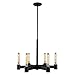 Eglo Lighting Eglo USA 204553A Six Light Chandelier from Broyles Collection 22.00 inches, 6, Matte Black