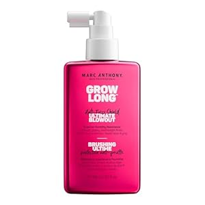 Marc Anthony Anti-Frizz Shield Ultimate Blowout Spray, Grow Long – Smooth, Shiny Hair in High Humidity – Heat Protectant – 6.7 oz