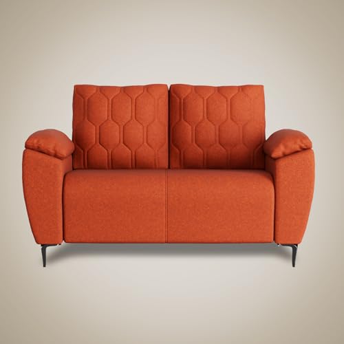 Image of Centuary Sleepables Modena Premium Sofa|Classy Quilted Suede Fabric Upholstery|Fiber-Filled Back Cushion|Wide Plush Fibrefilled Armrests|Ergonomic Lumbar Support |Walnut Brown|3 Years Warranty