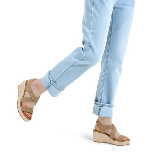 Espadrilles compensées sangle élastique et bout ouvert chic - 2