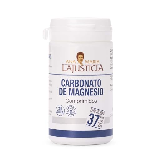 Ana Maria Lajusticia - Carbonato de magnesio – 75 comp. Disminuye el cansancio y la fatiga, mejora el funcionamiento del sistema nervioso. Apto para veganos.