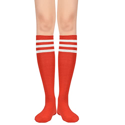 Image of Zando Striped Knee High Socks for Women Athletic Running Long Tube Socks Casual Knee High Stockings