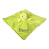 SONA G DESIGNS Personalized Baby Blanket Lovey with Custom Embroidered Name (Turtle)