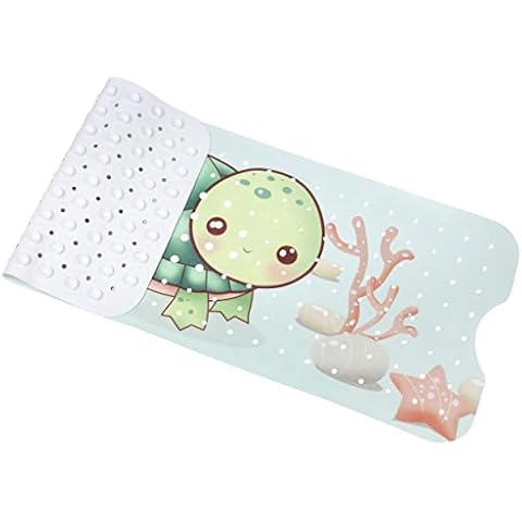 ONVAYA® Badewannen-Antirutschmatte für Kinder | Schildkrötenmotiv | Schimmelresistent und waschmaschinenfest Cover