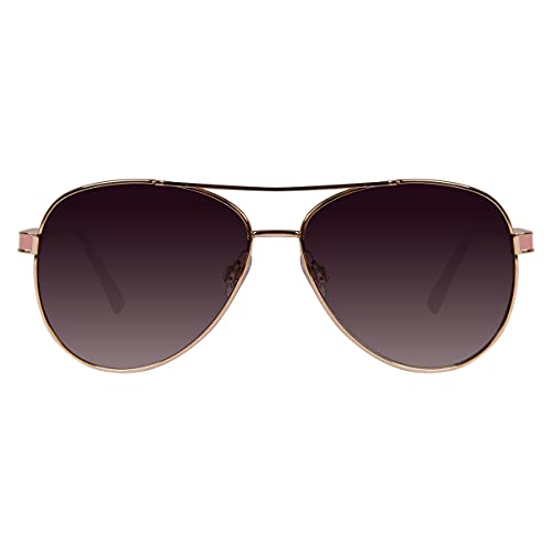 Piranha Sophia Aviator Sunglasses for Women with Pink Temple and Purple Gradient Lens2